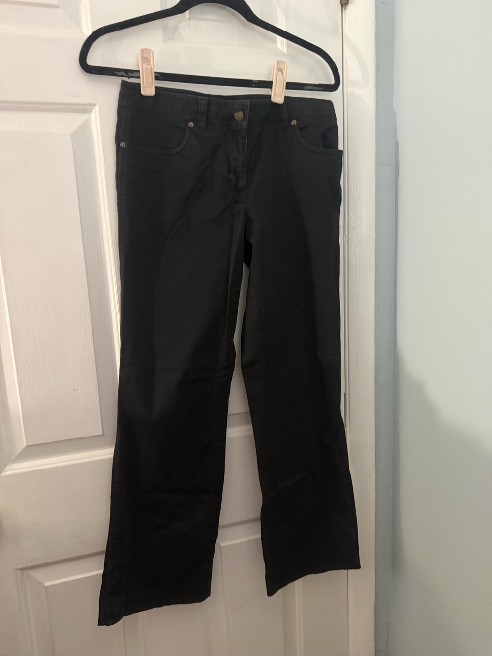 Ann Taylor LOFT Stretch Black Pants Size 4 Straight Leg